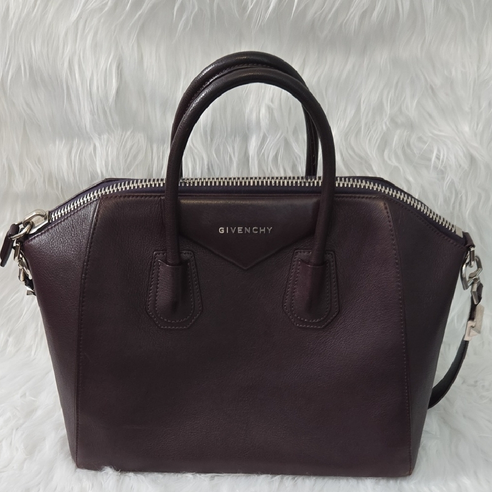 Givenchy Aubergine Leather Antigona Tote Medium